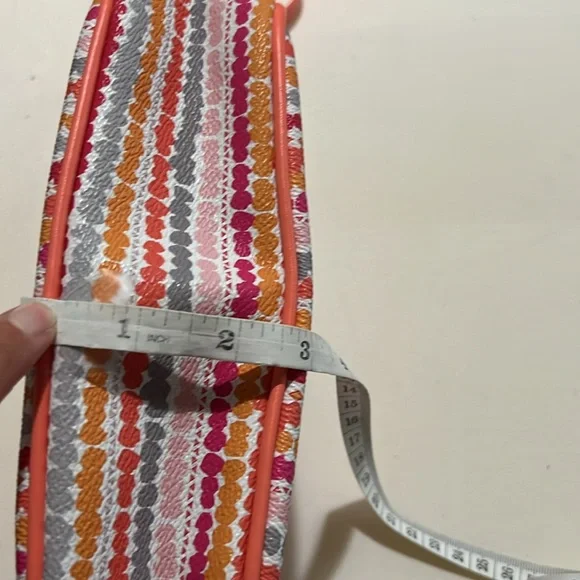 Vera Bradley‎ Coral Confetti Stripe Small Zip Crossbody - Picture 9 of 9